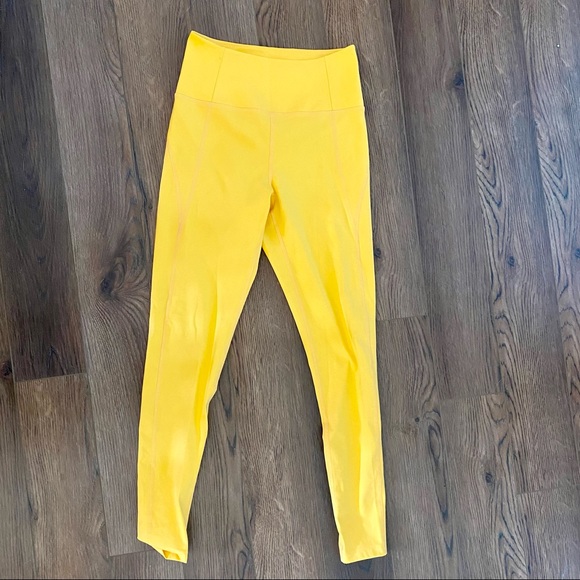 Girlfriend Collective Compressive High Rise Legging Marigold Yellow M Medium - Picture 3 of 4